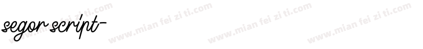 segor script字体转换
